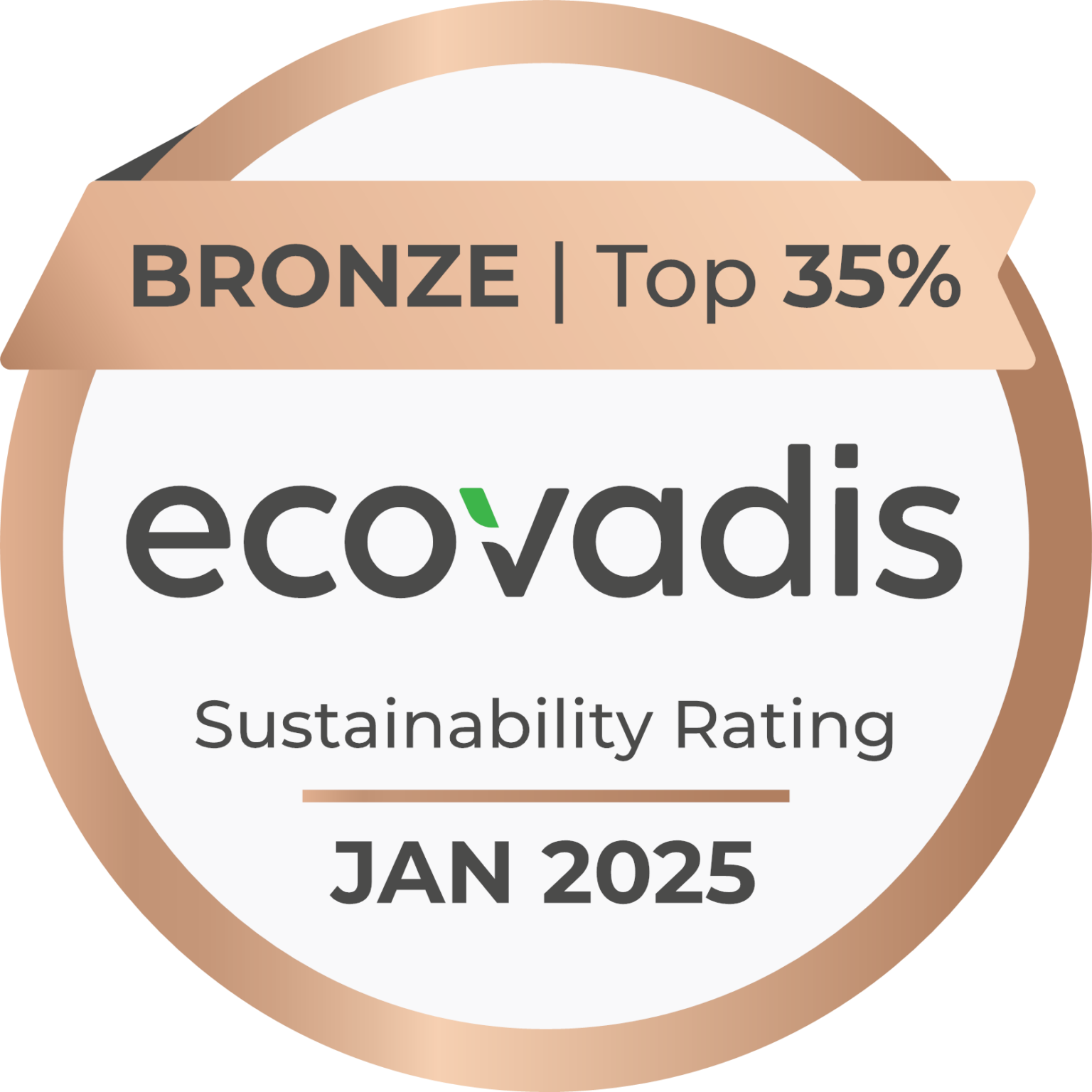 Fellowes Europe EcoVadis bronze medal Jan 2025 PNG