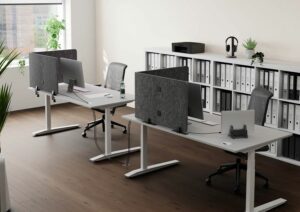DURABLE lanceert akoestische bureauschermen